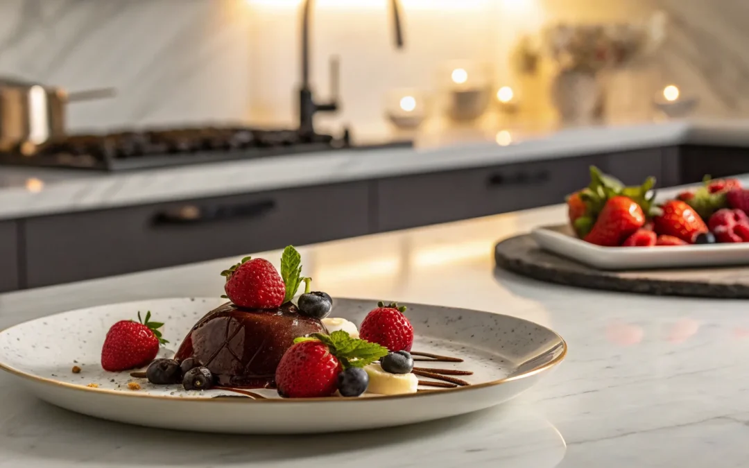 Cheat meal dessert with berries.