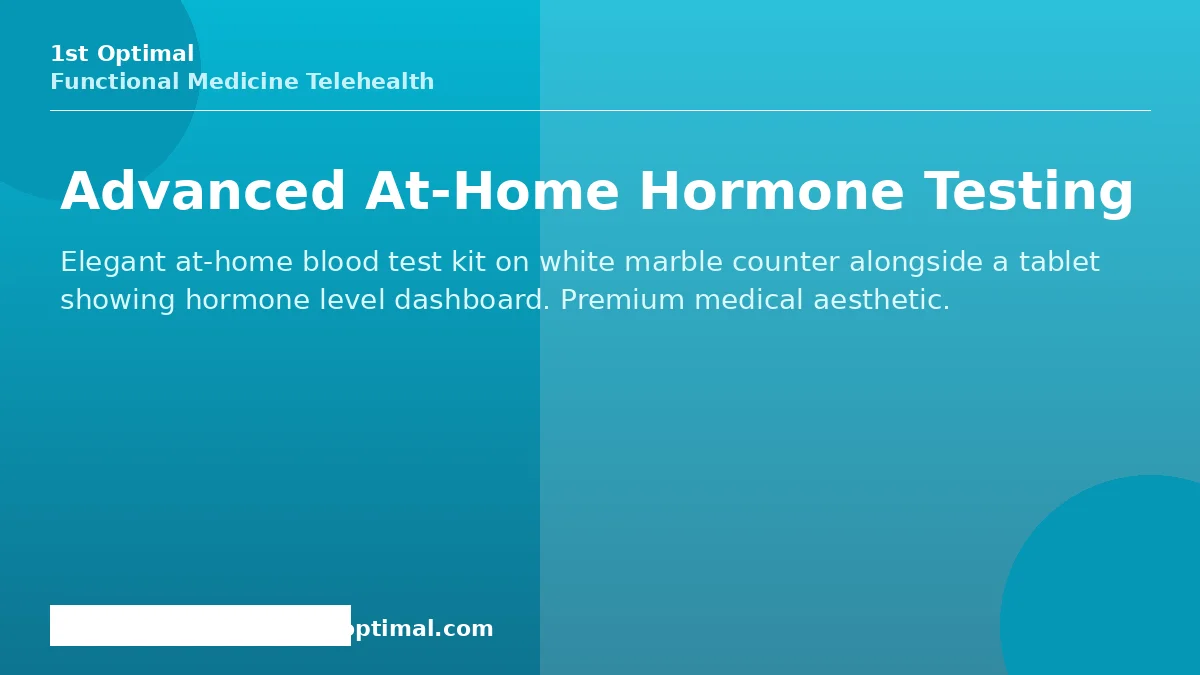 At-home hormone test kit with health dashboard showing hormone levels for BHRT testing