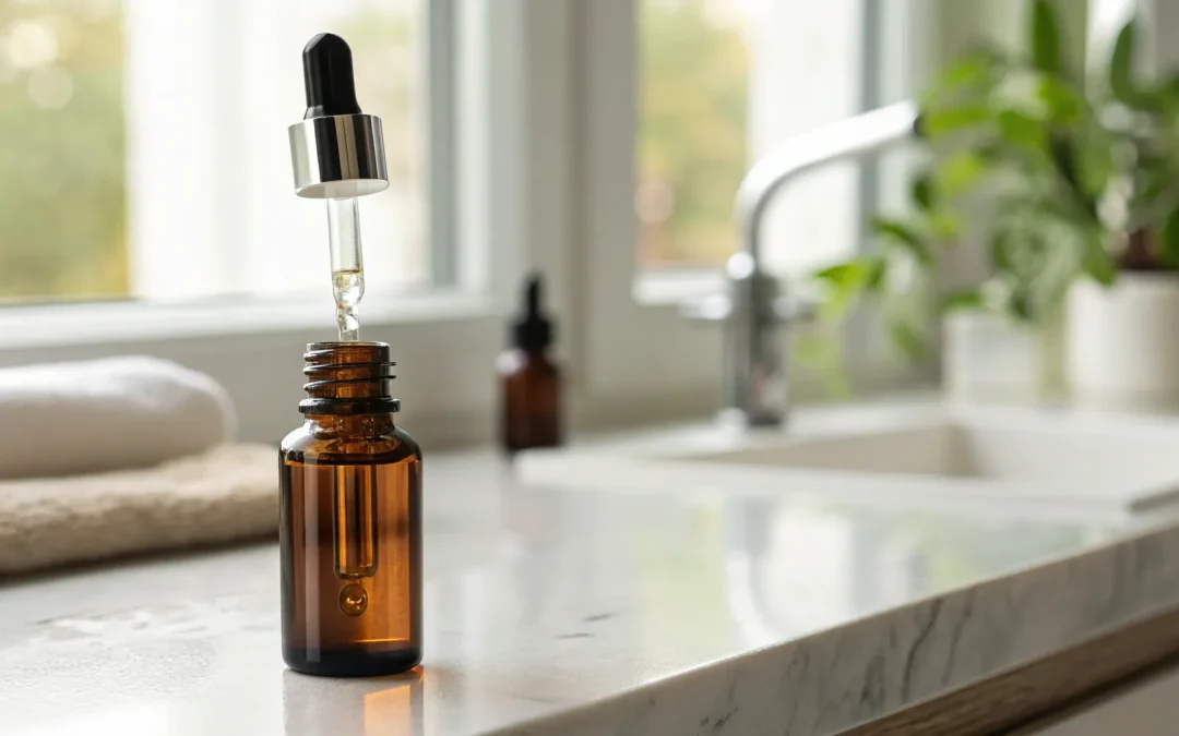 Sublingual weight loss medication in amber dropper bottle.
