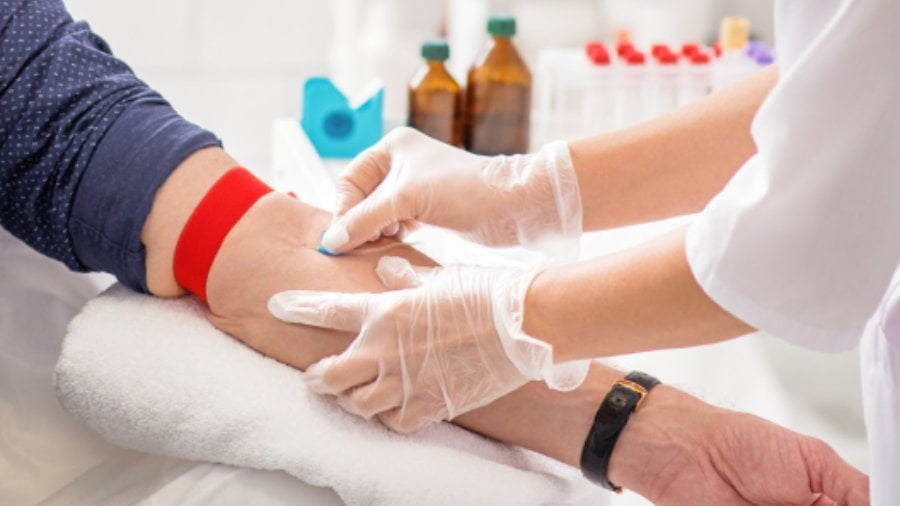 Blood Being Drawn For Lab Test