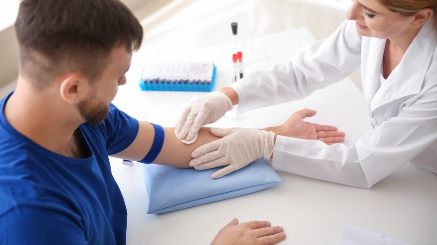 Man Getting Blood Drawn