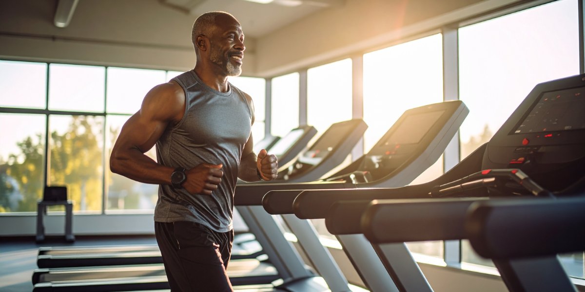 Energy Balance - Man Running on Treadmill