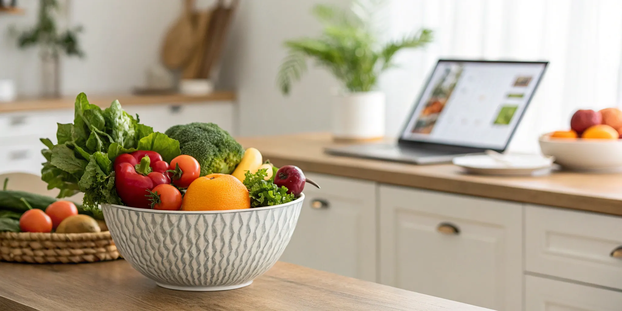 Fresh fruits and vegetables for healthy nutrition.