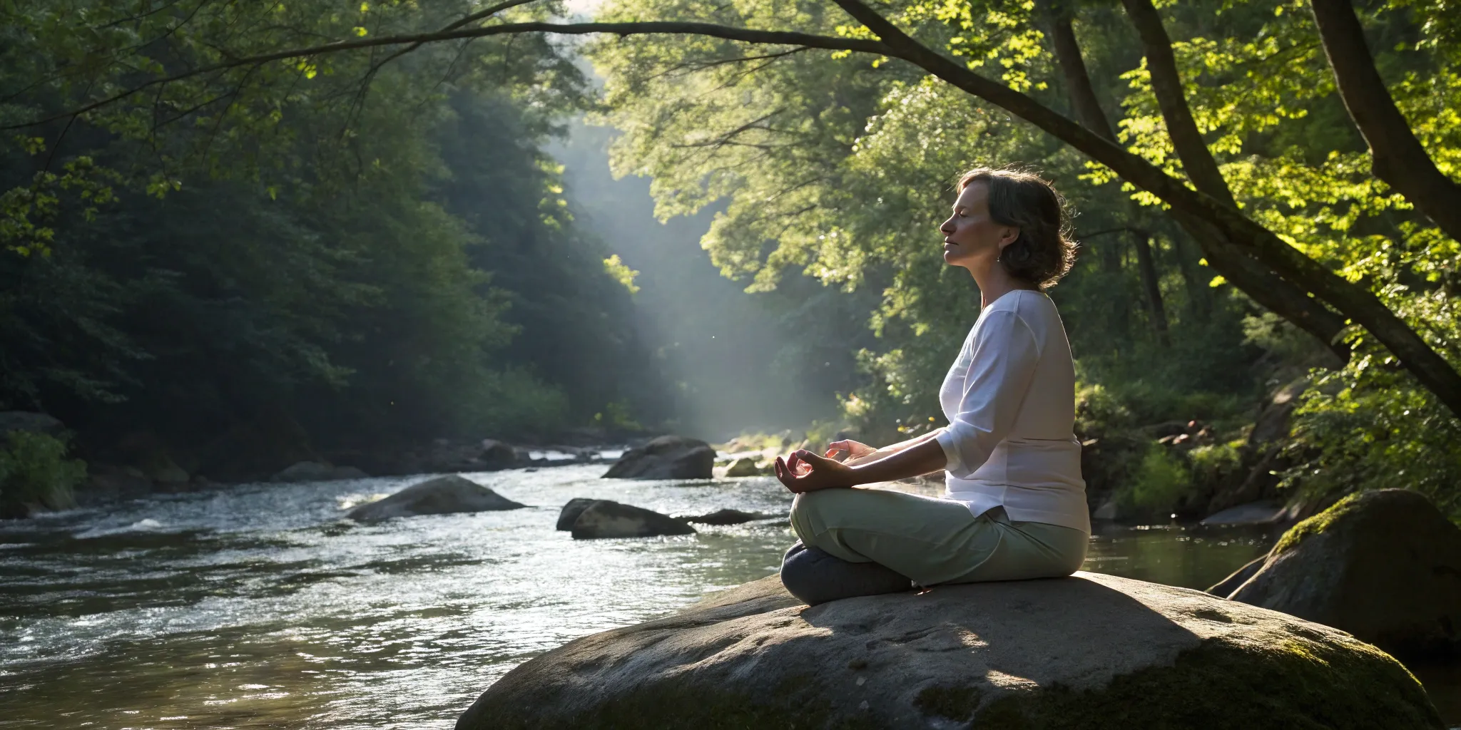 Mindful meditation for brain health during menopause.