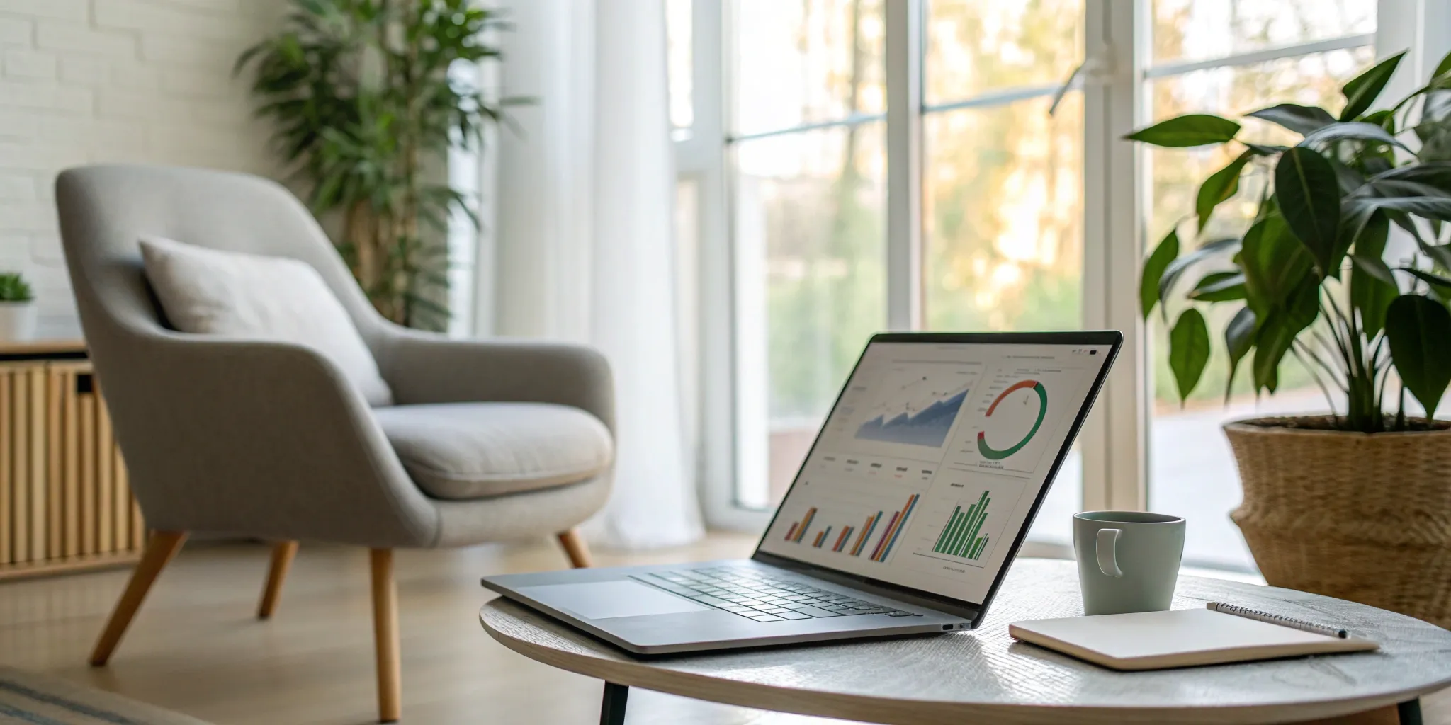 Laptop showing a progress chart from one of the best telehealth for weight loss programs.