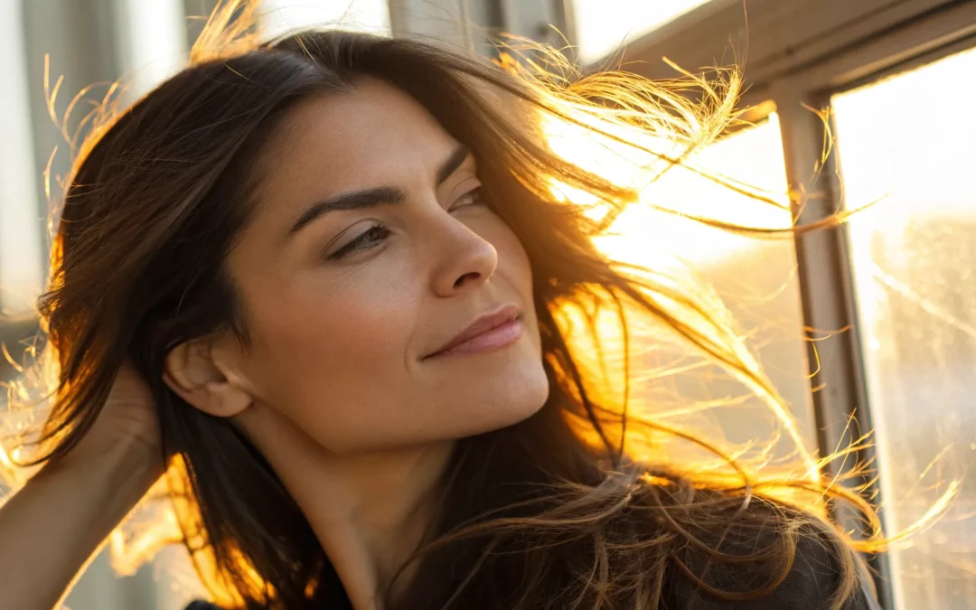 Healthy hair growth during hormone replacement therapy.