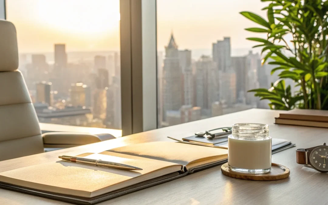 A notebook and pen on a desk used to calculate the monthly cost of testosterone cream.