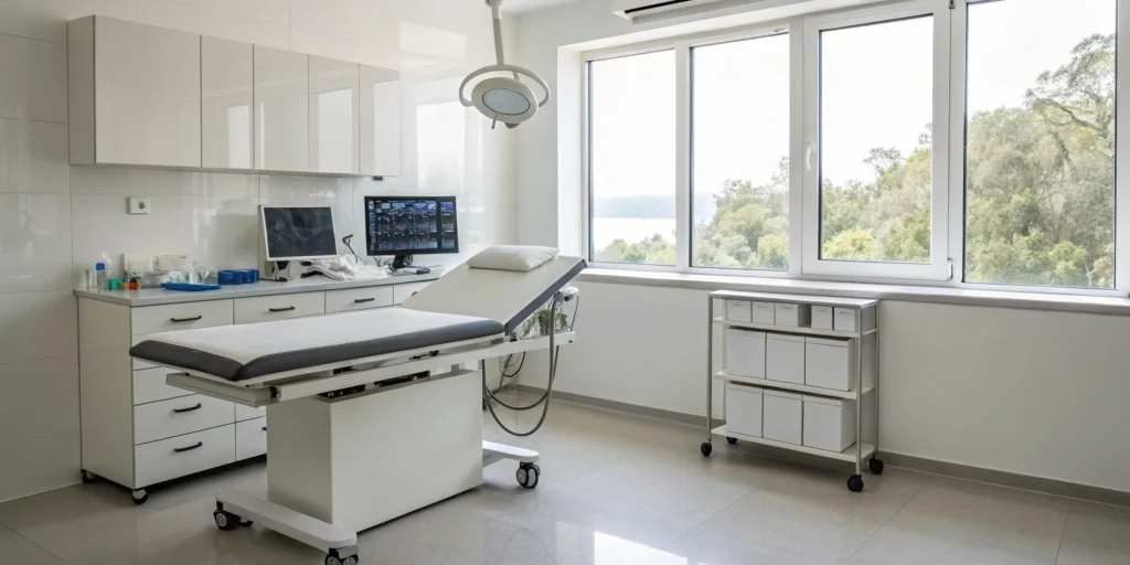 A professional clinic setting for a consultation on where to buy TRT online.