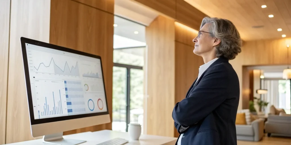 An online doctor reviews a patient's testosterone lab results on a computer.