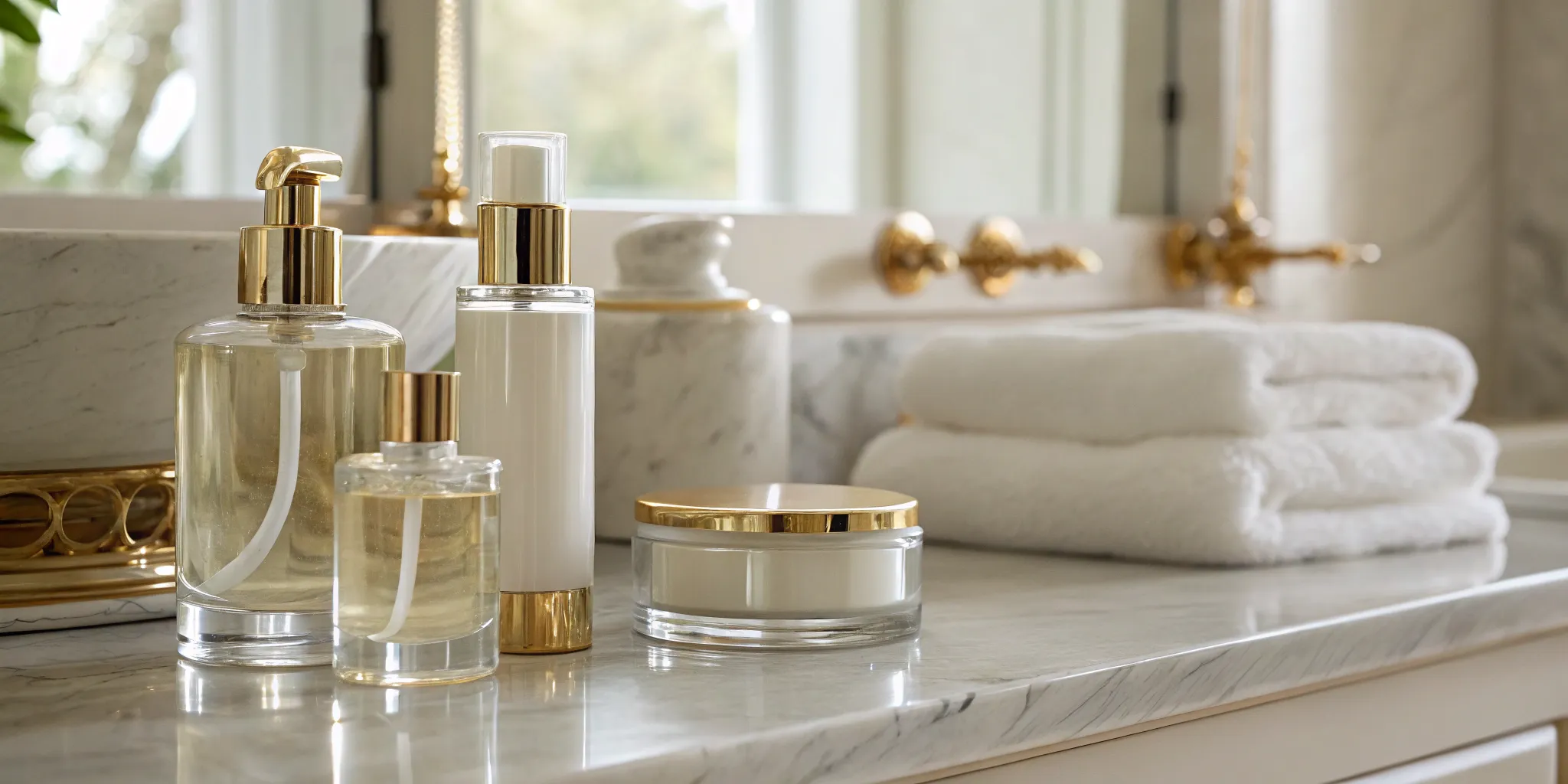 A collection of different anti-aging cream jars and bottles.
