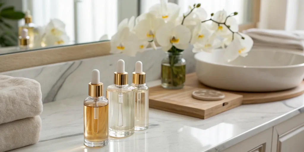 A variety of the best anti-aging serums for different skin types.