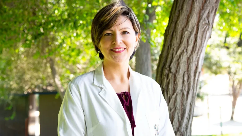 Woman in wellness setting representing perimenopause treatment options
