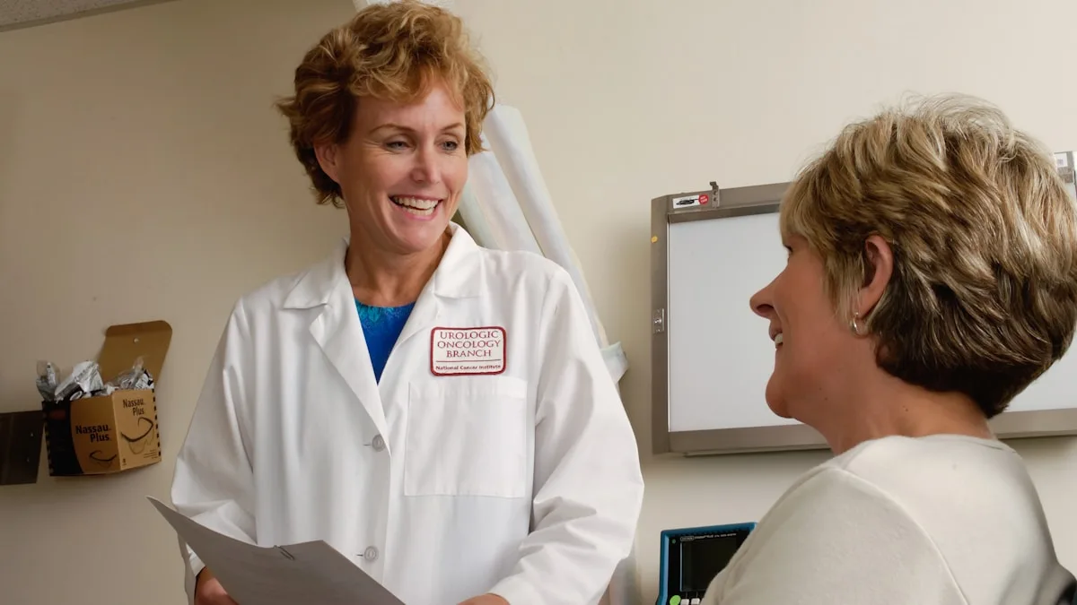 Woman consulting with healthcare provider about progesterone therapy and hormone balance