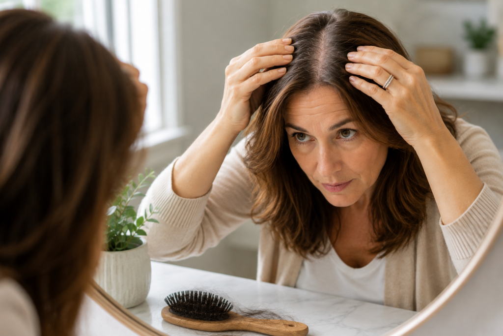 Hair Loss During Perimenopause: Hormones, Thyroid, Iron, and Genetics